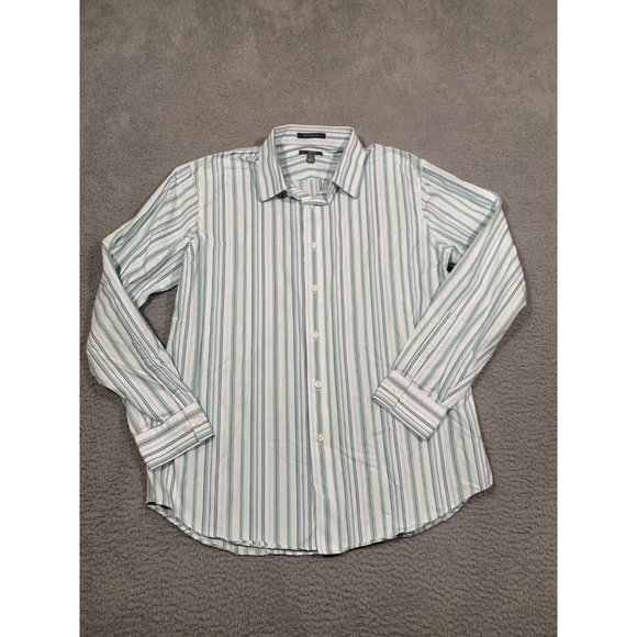 4 Men's Button Down Shirts Striped Collared‎ Nautica Cremieux Large L Business - Picture 14 of 16